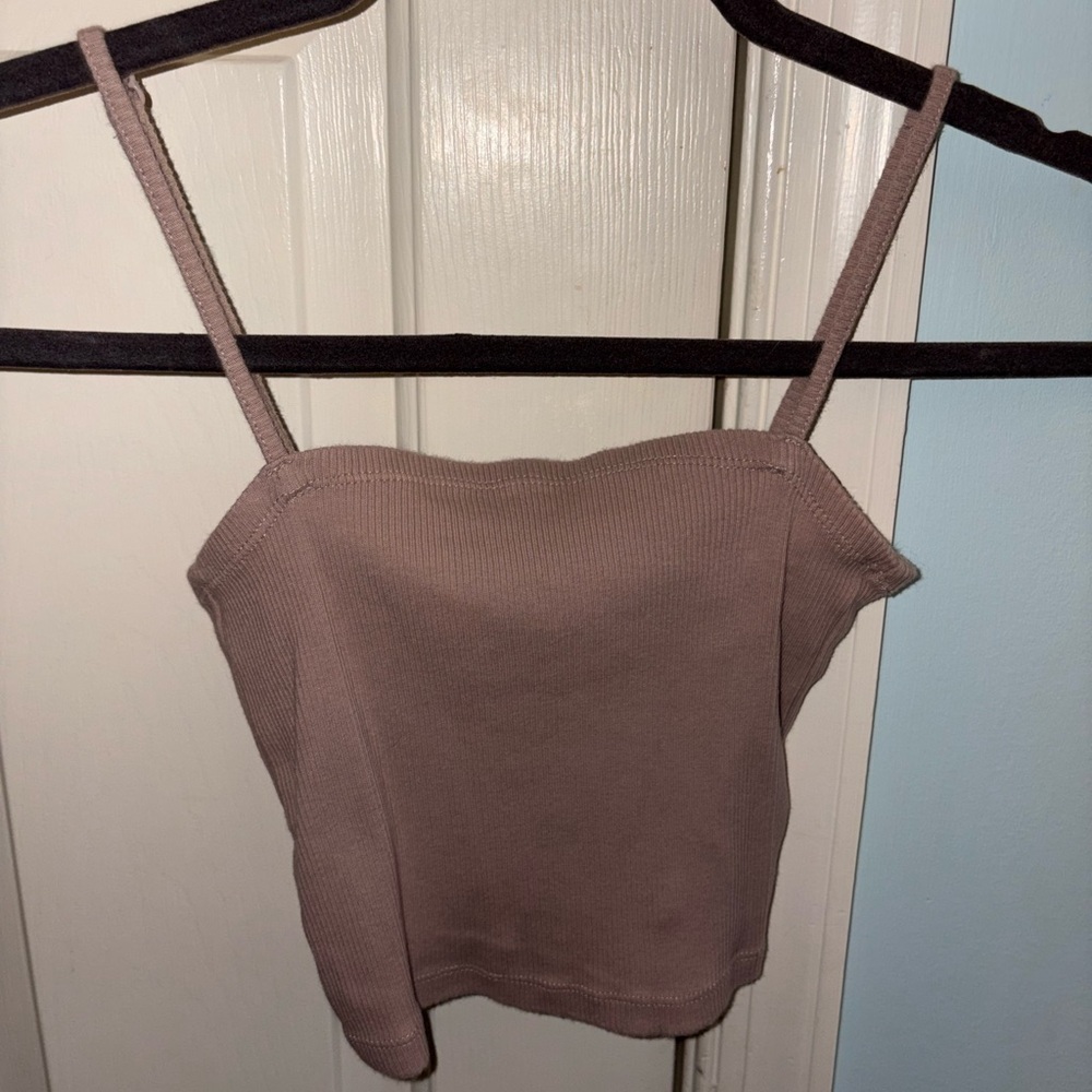 Aerie Taupe Ribbed Camisole